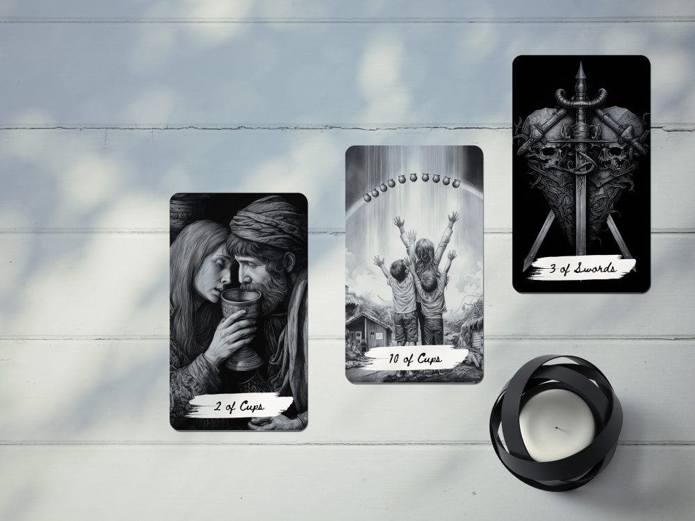 black and white tarot deck